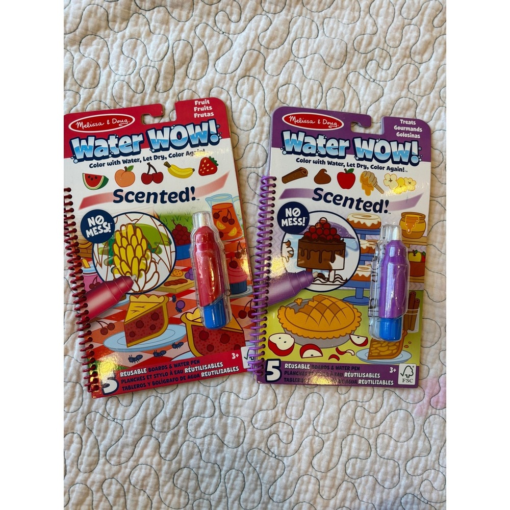 Melissa & Doug Water Wow Scented Reveal Pads Bundle Treats and Fruit ack